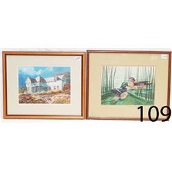 TWO WESTERN PAINTINGS 