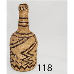 PITT RIVER BASKETRY COVERED BOTTLE