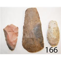 THREE MIDWEST FLINT TOOLS
