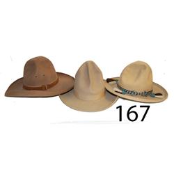THREE WESTERN HATS