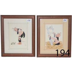 TWO NAVAJO PAINTINGS