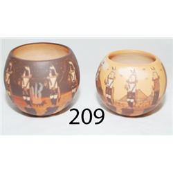 TWO NAVAJO POTTERY BOWLS 