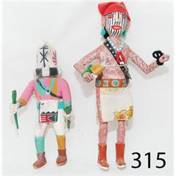 TWO HOPI KACHINAS