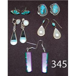 FIVE PAIR EARRINGS