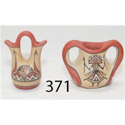 TWO SANTA CLARA POTTERY VASES
