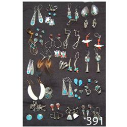 THIRTY-FIVE PAIR OF EARRINGS