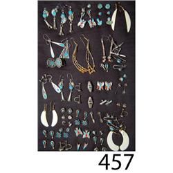 FORTY-FIVE PAIR OF EARRINGS 