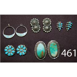 FIVE PAIR OF EARRINGS
