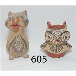 TWO SANTA CLARA POTTERY FIGURES