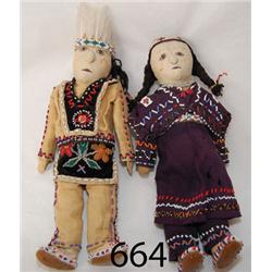 PAIR OF IROQUOIS DOLLS
