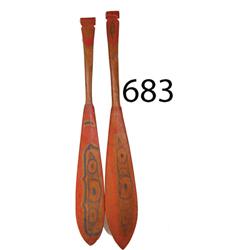 TWO NORTHWEST COAST PADDLES