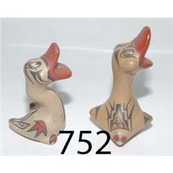 TWO SANTA CLARA POTTERY FIGURES