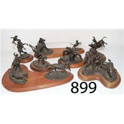 SET OF SEVEN BRONZES
