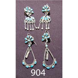 TWO PAIR OF EARRINGS