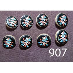 EIGHT ZUNI BUTTONS