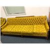 Image 2 : Large 4 seater Gold Patterned Sofa with Armchair - excellent condition - 89in long x 33in deep x 31i