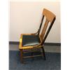 Image 2 : Wood Chair with black upholstered seat - approx. 16 1/2in  x 16 1/2in x 38in