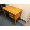 Image 2 : Small Oak Desk with two drawers - needs some work - approx. 36in x 19in x 26in