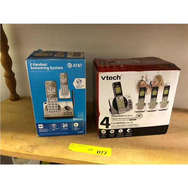 Lot of Two Vtech and AT&Tcordells Digital Answering Systems