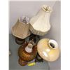 Image 3 : Collection of 4 Vintage Lamps with shades - tallest approx. 29in