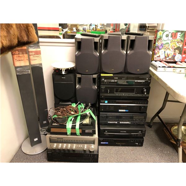 Electronics - Sony, JVC, Realistic, Toshiba, Phillips and more - approx. 18 pieces with 3 remotes