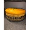 Image 2 : Vintage Lion Ottoman - 30in round x 15in tall - from Turner & Hooch