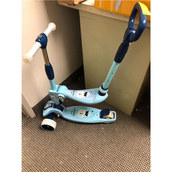 Little Adventurer Blue Scooter - Sit down with parent push capability