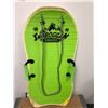 Image 1 : Neon Green Wood Snoboggan Sportsstuff with handles and pull cord