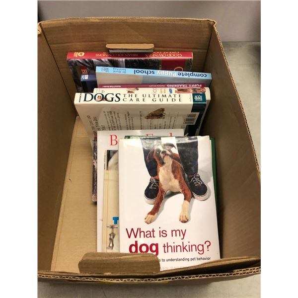 Box of Books About Dogs - The Ultimate Care Guide, What is My Dog Thinking, Complete Puppy School bo