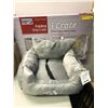 Image 1 : Folding Dog Crate by iCrate - Model 1530 for Medium Dogs with Grey striping Dog Bed/Car Seat
