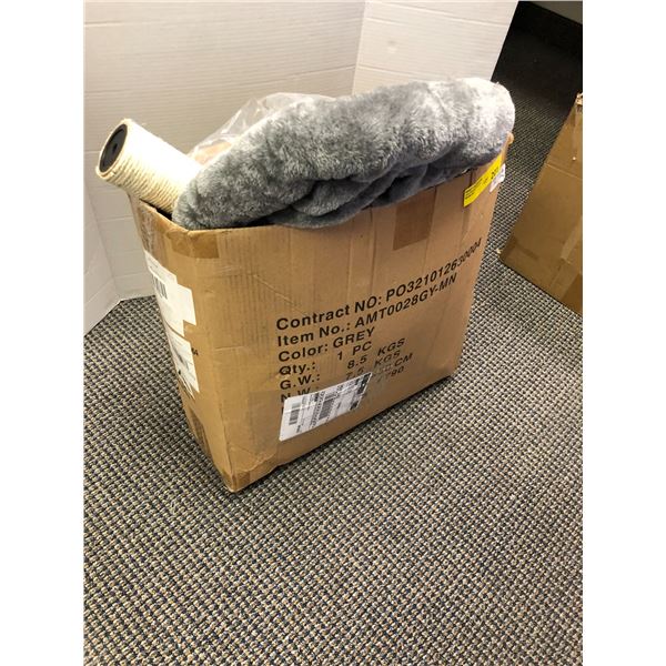 Plush Grey Cat Tower