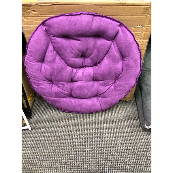 Purple Microsuede Saucer Chair
