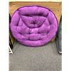 Image 1 : Purple Microsuede Saucer Chair