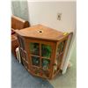 Image 7 : Corner Wood Pet Terrarium with Hanging Lamp and Inside Greenery & Décor Items - approx. 32in x 25 1/