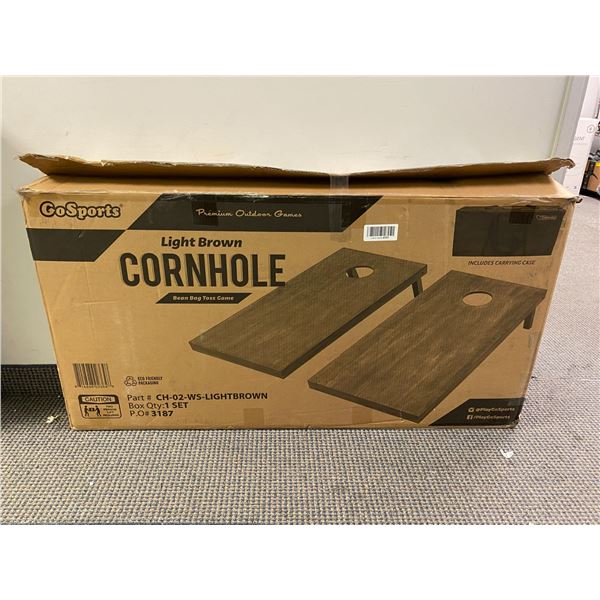 Go Sports - Cornhole Bean Bag Toss Game - Light Brown