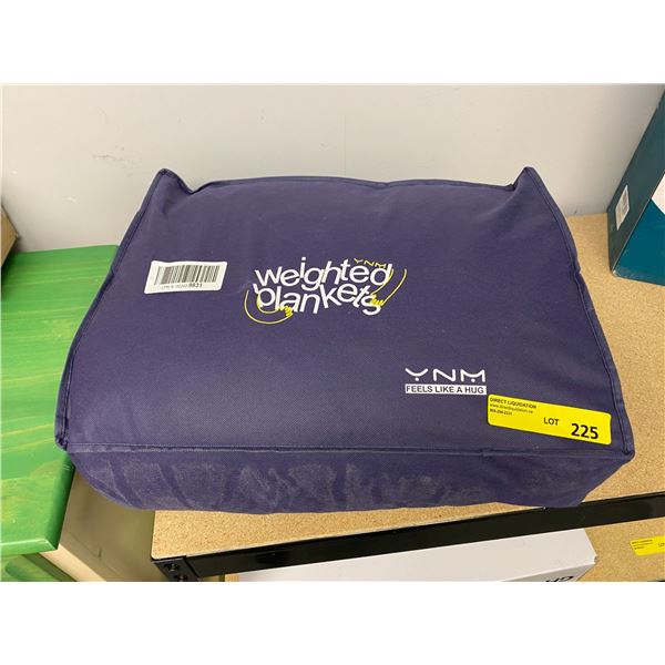 YNM Weighted Blankets - white with grey stripes