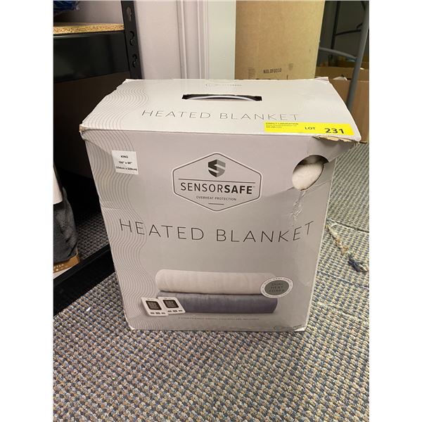 SENSORPEDIC - Heated Blanket - King with dual digital remotes - off white colour - plush