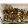 Image 3 : Shelf Lot of Misc. Brass, Copper and other Metals - Collectibles - Candlesticks, Jugs, Pots, Plates,