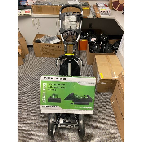 CaddyTek Explorer Vu - Caddy Cart with Golf Green Putting Trainer with automatic ball Return by Nati