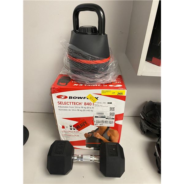 BlowFlex Selecttech 6 Kettlebells in One (3.6 to 18kg) and one Barbell - 40lbs