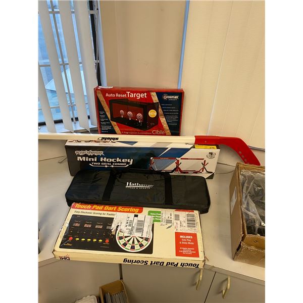 Misc. Sporting Good Items - Touch Pad Dart Scoreboard, Mini Hockey Game, Auto Reset Target by Crosma