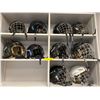 Image 1 : 10 Caged Hockey Helmets - mainly Bauer, RDK and CCM
