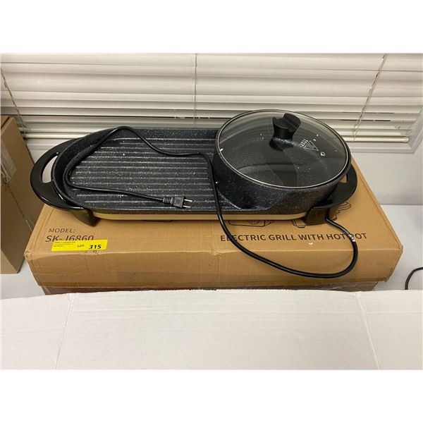 Electric Grill with Hot Pot - Model SK-16860