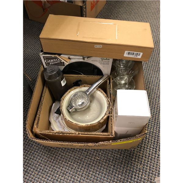 Box Lot of Household Items