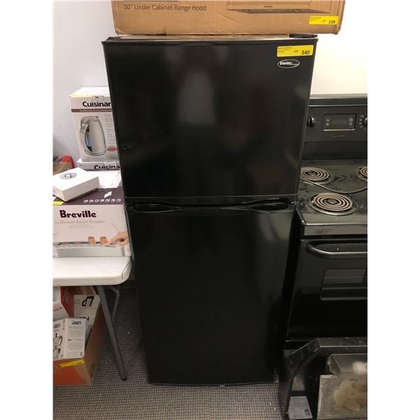 DANBY Designer Black Fridge with top mount freezer - 59in tall