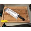 Image 1 : BOOS Wood Carving Block with drip ring (18in x 12in) and Henckels Classic Forged 8" Chefs Knife