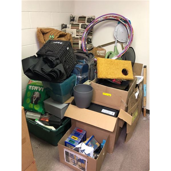 Misc. Lot of Luggage, Pillows, Storage Containers, Etc.