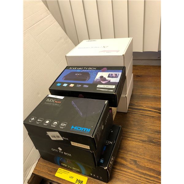9 boxes of Android and Windows TV Boxes