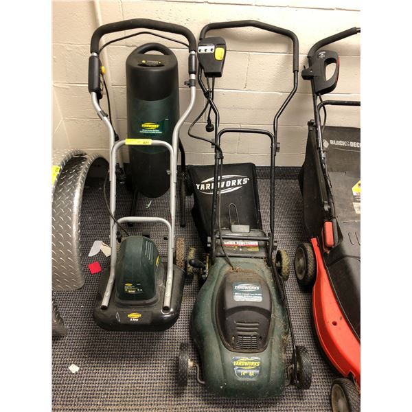 Yardworks Estate Garden Tools - Electric Garden Shredder, 8Amp Cultivator & 14in Electric Compact La