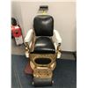 Image 1 : Antique Barber Chair - Manufactured by Theo A Kochs Company in Chicago Pat'D - one with leather shav